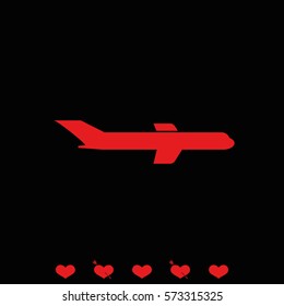 Simple flat plane icon.
