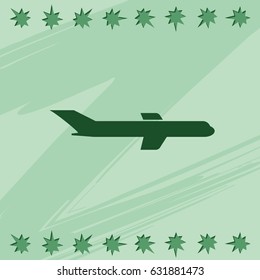 Simple flat plane icon.