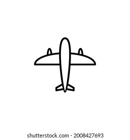 Diseño de ilustración de icono de plano plano plano simple, símbolo de plano de silueta con vector de plantilla de estilo resaltado