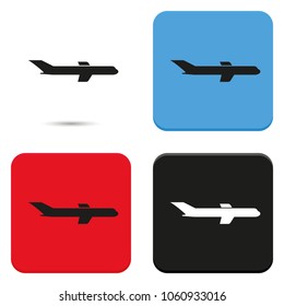 Simple flat plane vector icon.