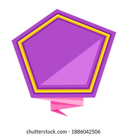 einfaches Flachband aus Polygon mit violett-rosa