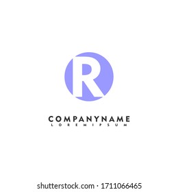 simple concepto de diseño creativo con el logotipo R plano, ilustración vectorial.