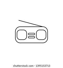 Simple flat radio design icon