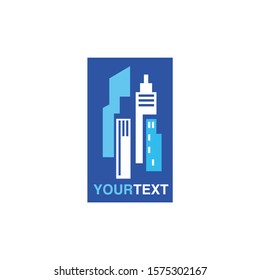 simple flat real estate logo