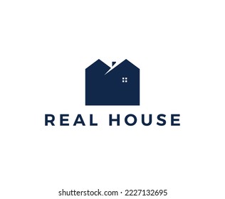 Plantilla de diseño de logotipo comercial simple de marca plana