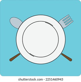 simple flat restaurant logo in pirate flag style