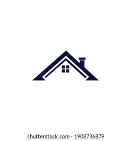 Simple flat roof logo suitable for property