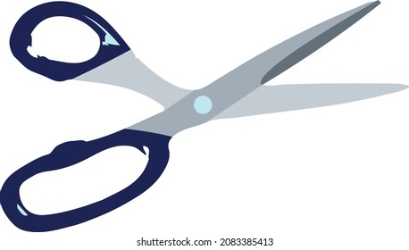 Simple flat scissor isolated vector