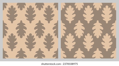 Simple flat seamless background vector image silhouette. Suitable for design on the theme of autumn, textile, postcard design, holiday invitation.