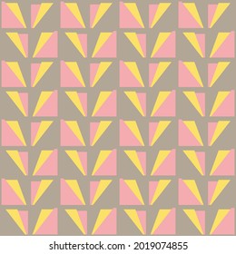 Simple flat seamless pattern will attract attention and transform any surface. Geometric decor for web, ads, textile, printed goods and for any design projects.