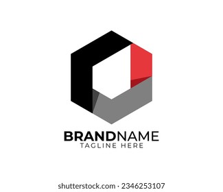 simple flat shade folding ribbon forming unique shape of letter C L I O logo