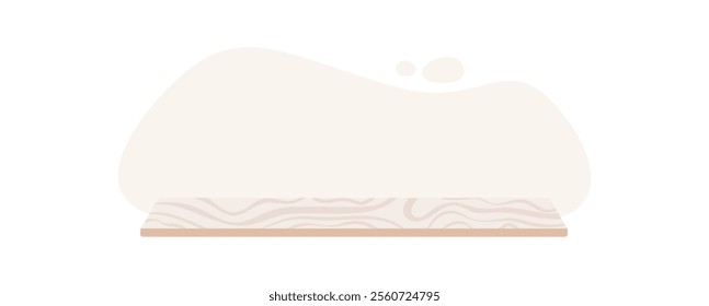 Simple flat shelf displaying various cosmetic and skincare products including lotion and cream. Concept of beauty, skincare, hygiene. Ideal for usage in beauty blogs or product promotions.