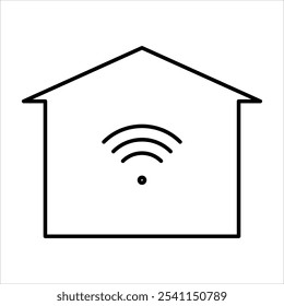 Ícone de casa inteligente plano simples para decoração de casa