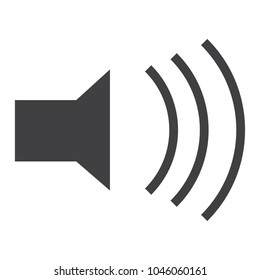 Simple flat sound, music vector icon. Sound volume sign, symbol