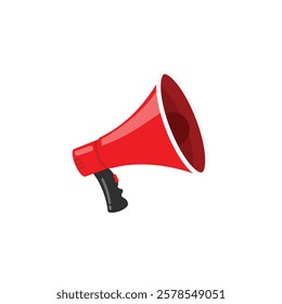 Simple Flat Speaker Illustration Design Toa Megaphone on White Background Template Vector