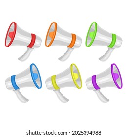 Simple Flat Speaker Toa Megaphone Illustration Design on White Background Template