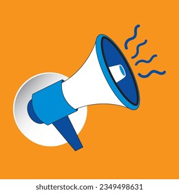 Einfache Flachbildlautsprecher zu einem Megaphone-Illustrationsdesign