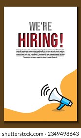 Simple Flat Speaker Toa Megaphone for job vacancy background