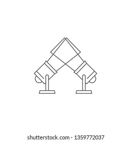 Simple flat spotlight vector icon. Spot light pictogram. Emblem isolated on white background. Modern simple icon style for graphic and web design