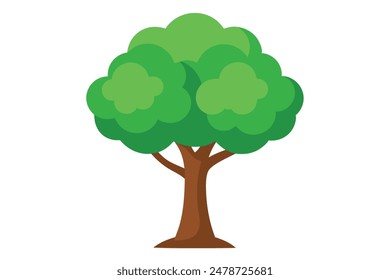 simple flat style tree design