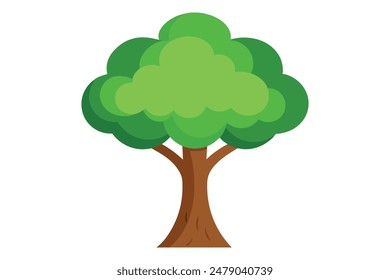 simple flat style tree design