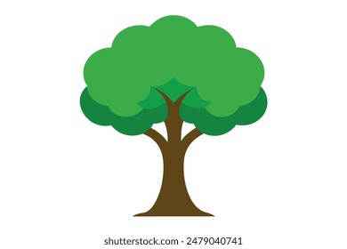 simple flat style tree design