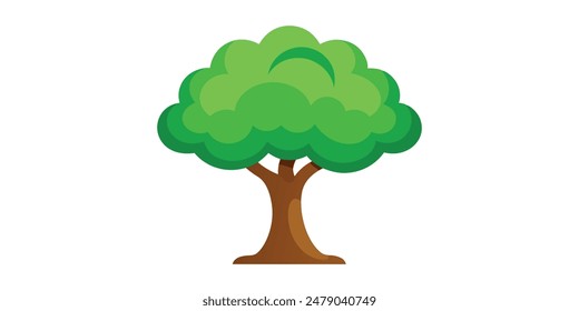 simple flat style tree design