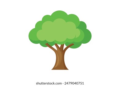 simple flat style tree design