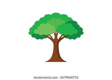 diseño de árbol de estilo plano simple