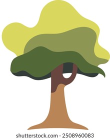 simple flat style tree design, best for web design, luxury tree design, banner tree, illustration tree flat, 