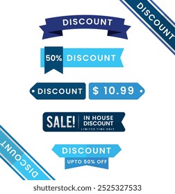 Simple flat style vintage labels, stickers with sale discount text. Sale quality tags and labels. Template banner shopping badges.