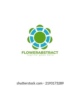 simple and flat sunflower abstract logo