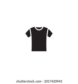 Simple Flat T Shirt Icon Illustration Design, Silhouette T Shirt Symbol Template Vector