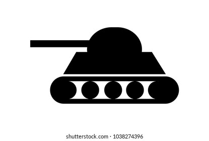 Simple flat tank icon