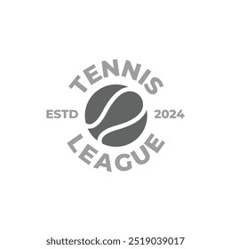 simple flat tennis ball logo element template design. vintage tennis sports league vector illustration