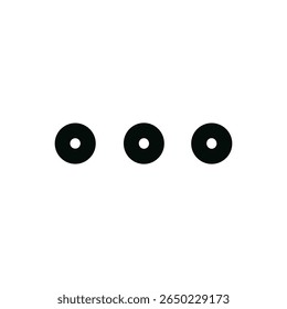 Simple Flat Three Dot Symbol Sign Navigation Icon Element