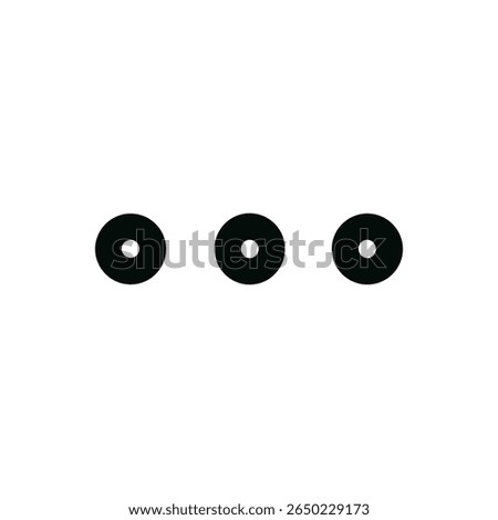 Simple Flat Three Dot Symbol Sign Navigation Icon Element