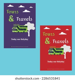 Simple flat Tour card victor Design.
Use font:  Amita Bold,Source Serif Variable