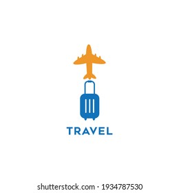 Simple flat travel icon logo