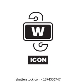 Simple flat triple W icon, perfect pictogram illustration