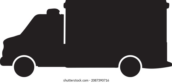 simple flat truck sign or icon