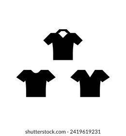 Simple and flat t-shirt icons