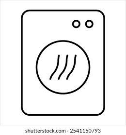 Simple Flat Tumble Dryer Icon