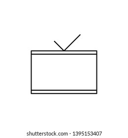Simple flat tv design icon