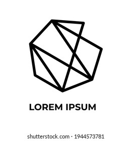 Un sencillo logotipo único y plano de la empresa, puede utilizarse para logotipos, sitios web y otras necesidades comerciales
