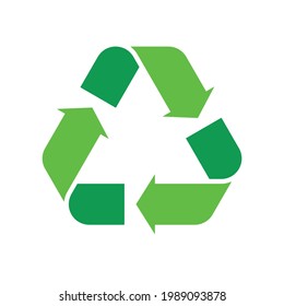 Símbolo universal simple y plano de reciclaje