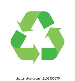 Símbolo universal simple y plano de reciclaje