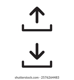 Simple flat Upload Download icon ilustration