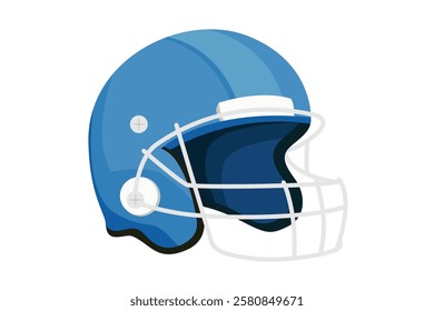 simple flat vector american foot ball helmet on white background