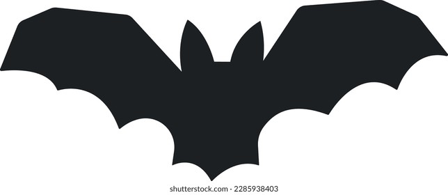 Simple flat vector bat silhouette